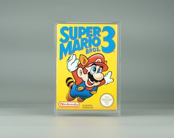 Acrylic Display Case Box for Nintendo NES Game Box with UV-Protection