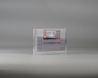Acrylic Display Case Box for Super Nintendo Snes US NTSC Game Module Cartridge with UV-Protection