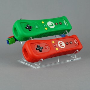 Duo Display Standand for Nintendo Wii WiiU Remote WiiMote Controller with Silicone Sleeve