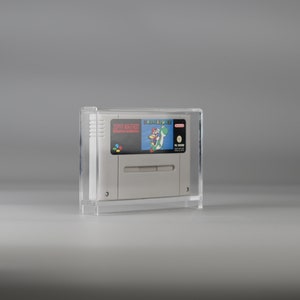 Acrylic Display Case Box for Super Nintendo SNES Game Module Cartridge with UV-Protection