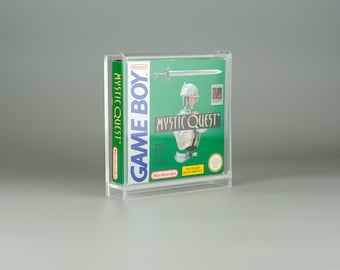 Acrylic Display Case for Nintendo Gameboy Classic DMG, Color, Advance Boxed Games