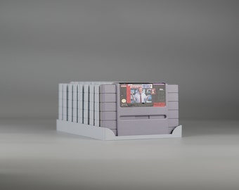 Display Stand for 9 Super Nintendo SNES NTSC US Game Modules and Cartridges