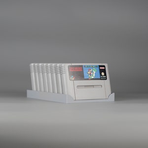 Display Stand for 9 Super Nintendo SNES Game Modules and Cartridges