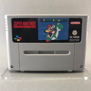 Acrylic Display Stand for Super Nintendo Game Cartridge (PAL)