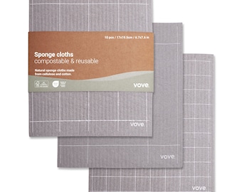 Vove Premium Swedish Dishcloth, Natural & Plastic Free, Scandinavian Design, For Washing and Cleaning, Super Absorbent