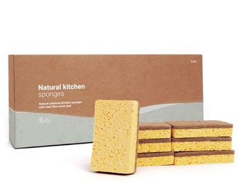 Vove Earth-Friendly Kitchen Sponges: 100% Natural, Long-Lasting & Versatile Cleaning