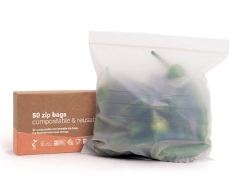 Vove Compostable Zip Bags: Eco-Friendly, Leak-Proof & Freezer-Safe Food Storage Solution