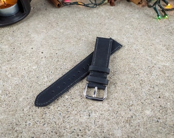 Leather watch strap Leather watch band Handmade Men's watch strap 20mm 22mm 24mm  watch strap Brown watch strap Custom watch strap For man