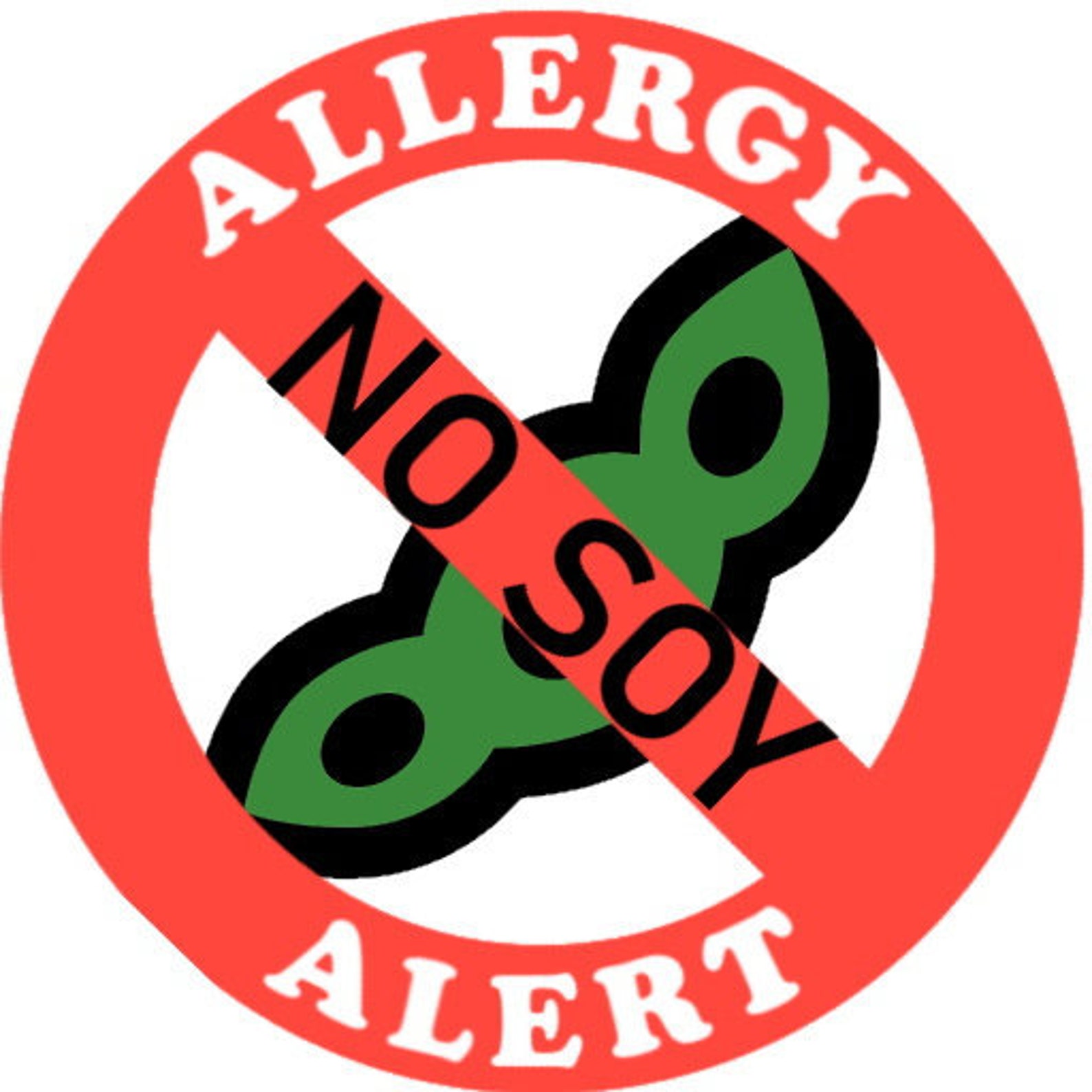 Allergy Alert Badge Allergy Alert Key ring Allergic to SOYA Etsy