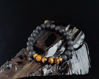 Tigers Eye Lava Bracelet