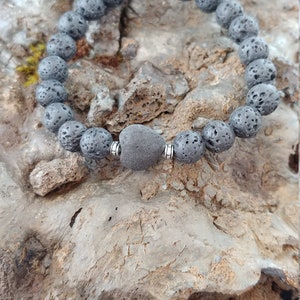 Lava Rock Bracelet with Lava Heart image 2