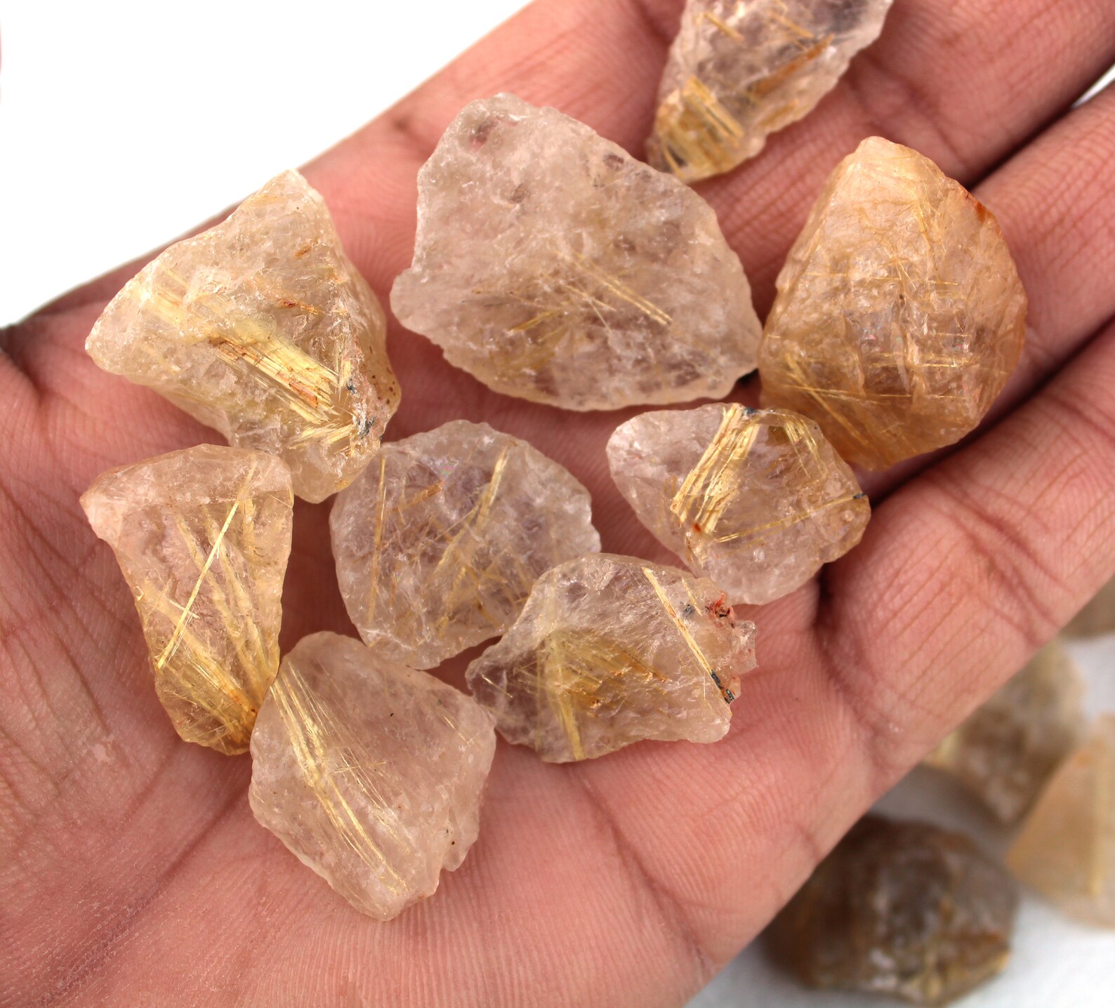 8 Pieces Natural Copper Rutile Gemstone Rough Natural rough Etsy