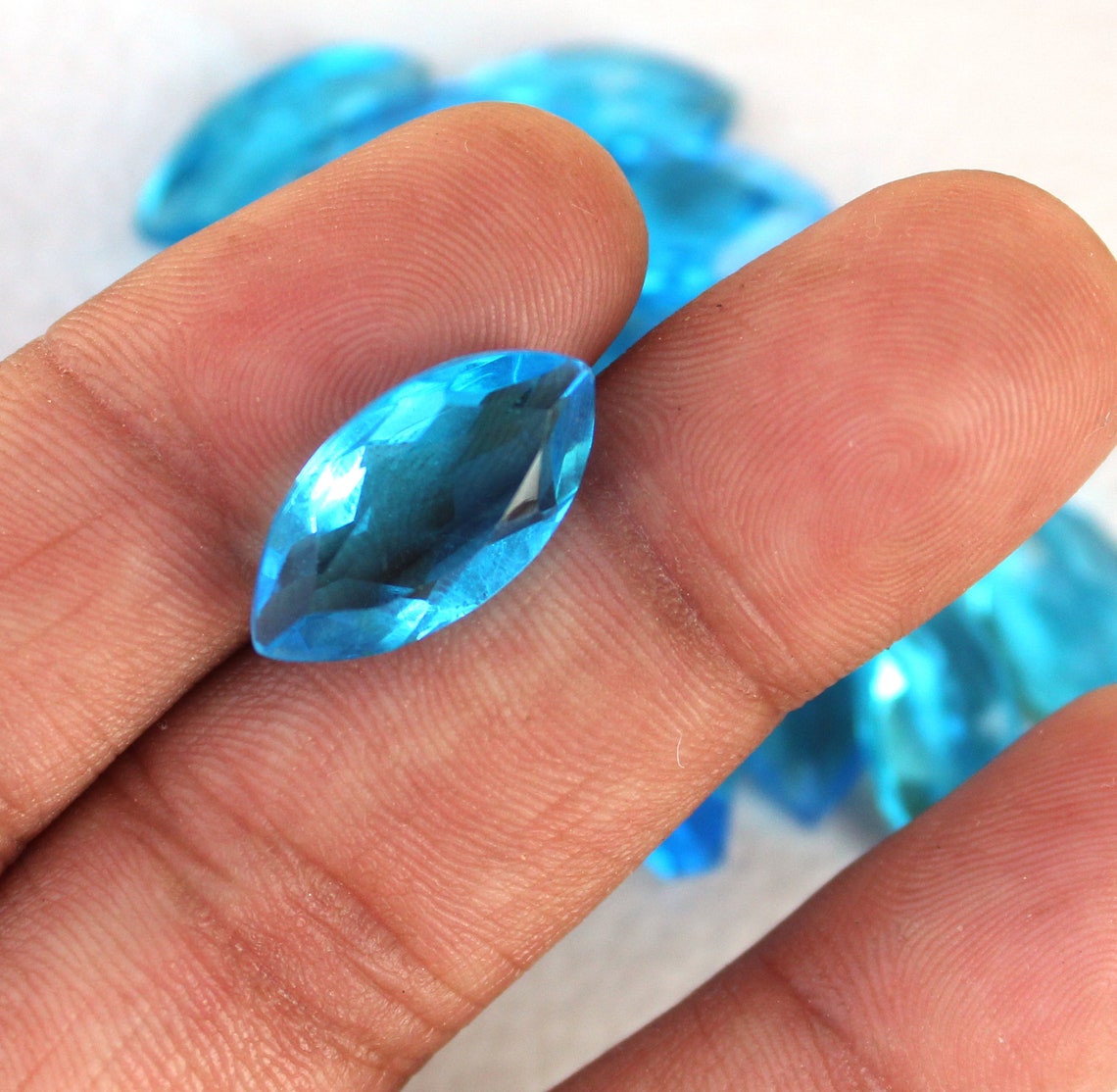 6 pieces Sky blue quartz gemstone marquise shape stone sky Etsy