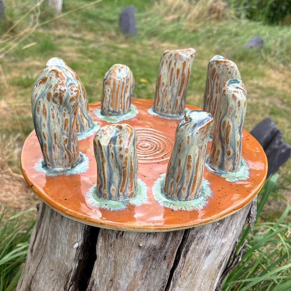 Ceramic Candle Holder, ‘Summer Solstice’