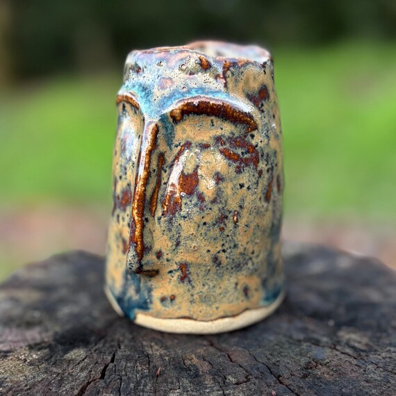 Ceramic Face Pot, ‘Rock Face BCE’