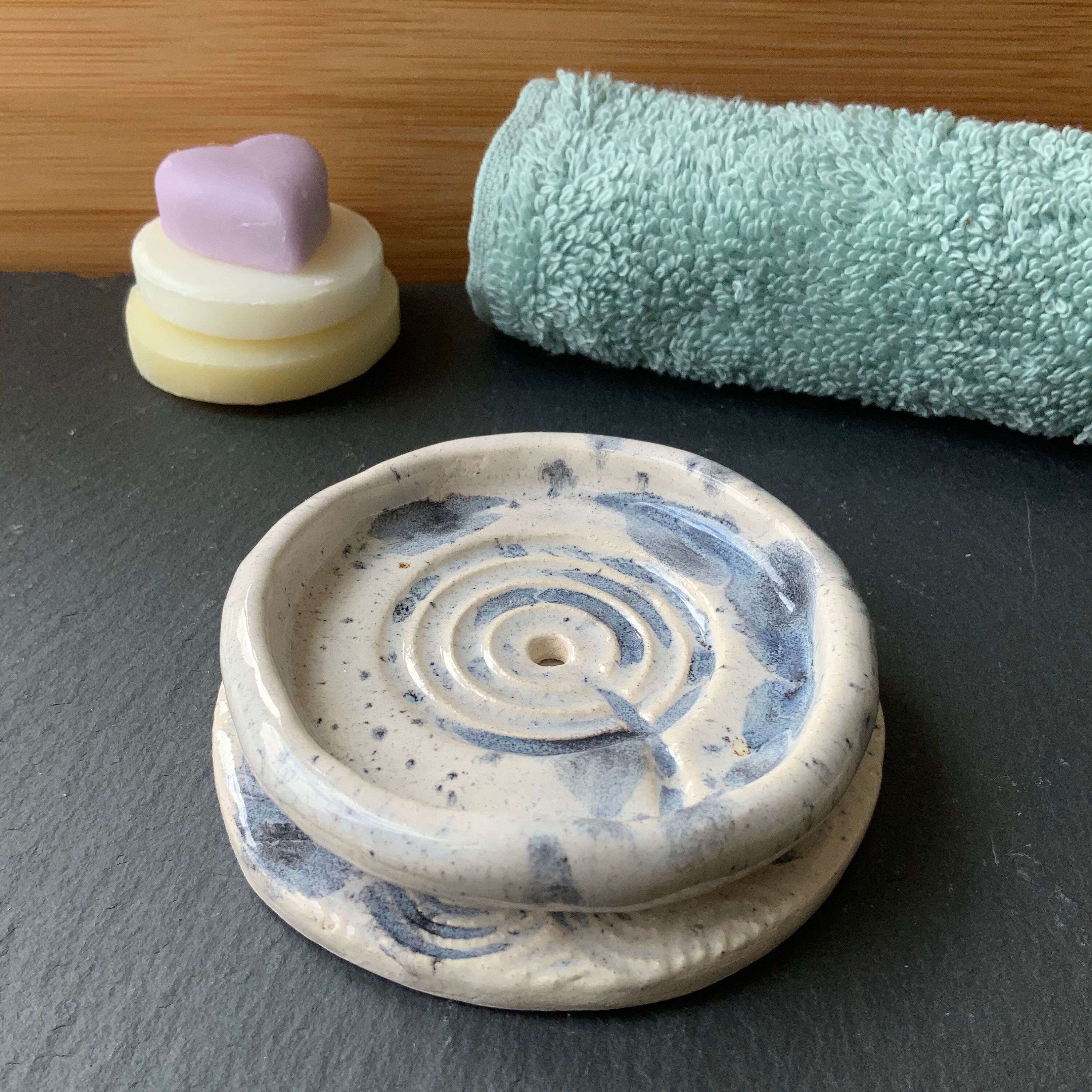 Ceramic Draining Soap Dish, ‘Achnabreac’