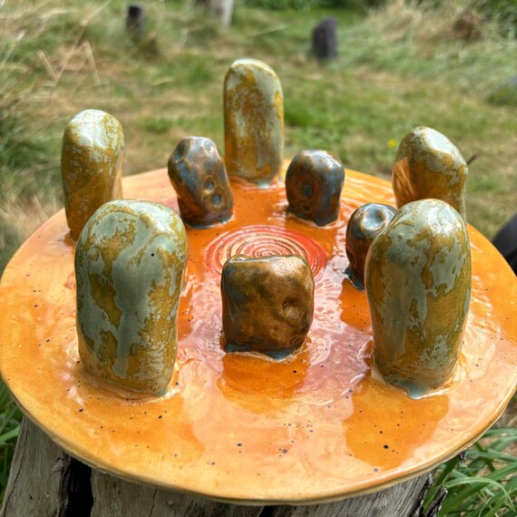 Ceramic Candle Holder, ‘Summer Solstice’