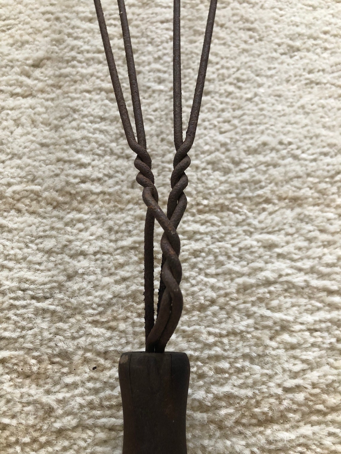 Wire Rug Beater Primitive Antique With Wood Handle Rug Beater Etsy