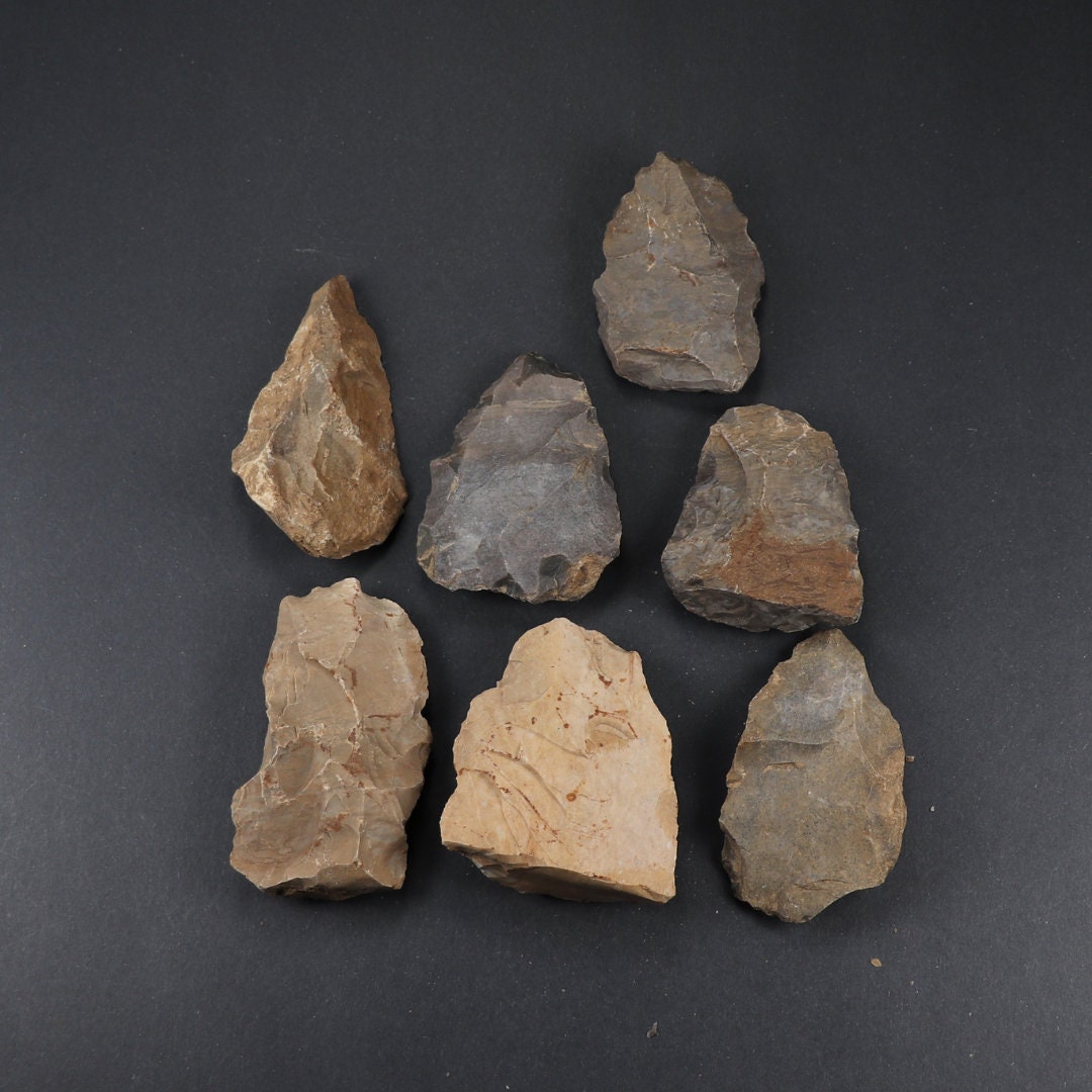 Native Props Set of 7 Authentic Preformed Native American Artifacts Such as Scrapers ...