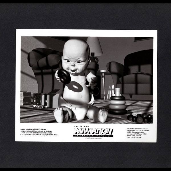 Movie Studio Press Photo of a Scene from Pixar’s Tin Toy, Winner of the Academy Award