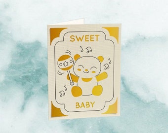 Congrats on your baby | Cut Out Pregnancy cards | Expecting Mom Card | Cute Pregnancy Card | Expecting Card | New baby Card
