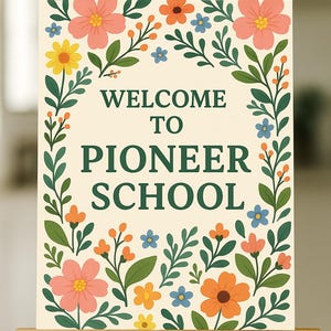 Bloemenposter Pioneer School: JW Gift, Class of 2026 (digitale download, 16 x 20 jpeg)