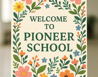 Pioneer School Floral Poster: JW Gift, Class of 2026 (Digital Download, 16x20 JPEG)