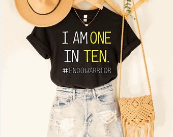 Endometriosis Shirt • Endo Warrior Tee • One in Ten Shirt • Chronic Illness Support • Spoonie Gift • Minimalist Aesthetic • March Awareness