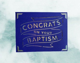 Congratulations Baptism Card: Rainbow Insert, Blank Inside (4.25” x 5.50”)