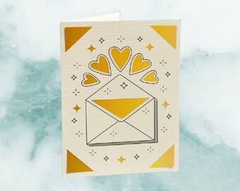 Pioneer School Greeting Card: Cream & Gold Gift Card