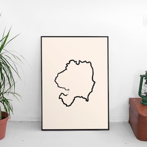 Wicklow Art Print // Carte de Wicklow Print // County Wicklow // Wicklow Map // Wicklow Wall Art // Irish Gifts // Irish Wall Art