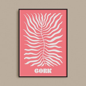 County Cork Print | Irish Botanical Print | Countys von Irland | Irland Geschenke | County Cork Art | Reiseposter | Irische Wandkunst