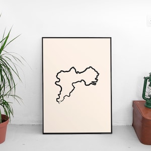 Offaly Art Print // Carte d’Offaly Print // County Offaly // Offaly Map // Offaly Wall Art // Irish Gifts // Irish Wall Art