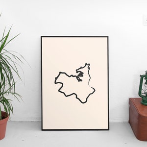 Sligo Art Print // Map of Sligo Print // County Sligo // Sligo Map // Sligo Wall Art // Irish Gifts // Irish Wall Art