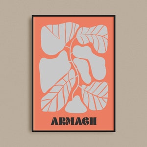 County Armagh Print | Irish Botanical Print | Counties of Ireland | Ireland Gifts | County Armagh Art | Travel Poster | Irish Wall Art
