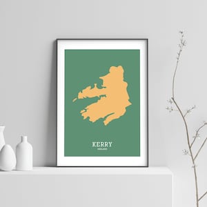 Kerry Map Print // Map of Kerry Print // Kerry Art Print // Kerry Map // Kerry Wall Art // Irish Gifts // Irish Wall Art