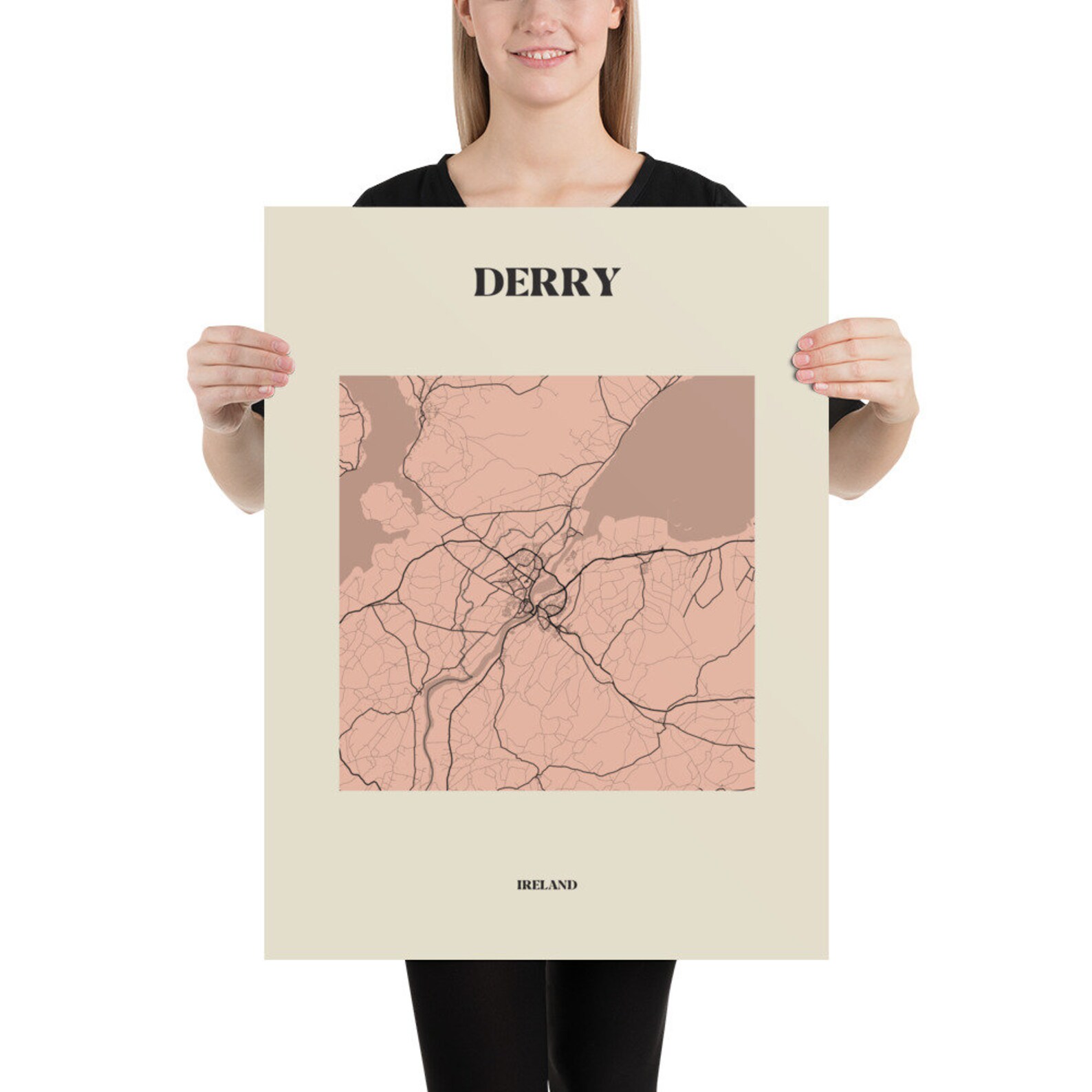 Derry Map Print // Map of Derry Print // Derry City // Derry Map