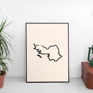 Galway Kunstdruck / Karte von Galway Druck / Landkarte Galway / Galway Karte / Galway Wandkunst / Irische Geschenke