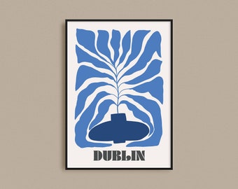 County Dublin Print | Irish Botanical Print | Counties of Ireland | Ireland Gifts | County Dublin Art | Travel Poster | Irish Wall Art