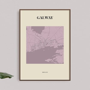 Galway Map Print // Map of Galway Print // Galway City // Galway Map ...