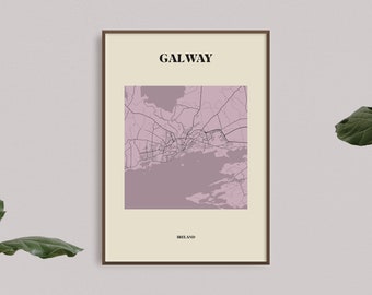 Galway Map Print // Map of Galway Print // Galway City // Galway Map // Galway Wall Art // Irish Gifts // Irish Wall Art