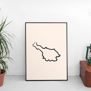 Impression artistique Cavan // Carte imprimée de Cavan // Comté de Cavan // Carte de Cavan // Art mural Cavan // Cadeaux irlandais // Art mural irlandais