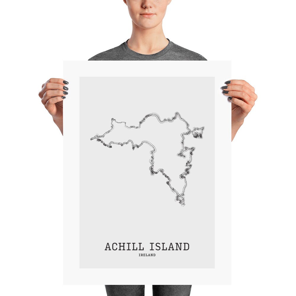 Achill Sketch Print // Map of Achill Print // Achill Art Print - Etsy Ireland