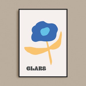County Clare Print | Irish Botanical Print | Countys von Irland | Irland Geschenke | County Clare Art | Reiseposter | Irische Wandkunst
