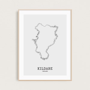 Map Line Art | County Kildare Map | Ireland Map Print | Minimal Map Print | Irish Counties | Ireland Gifts | Irish Map | Wanderlust Print