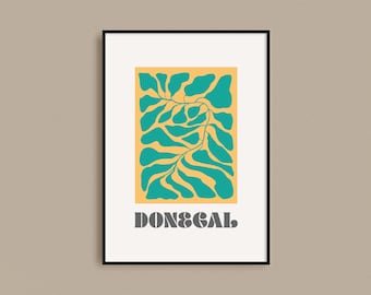 County Donegal Print | Irish Botanical Print | Counties of Ireland | Ireland Gifts | County Donegal Art | Ireland Poster | Irish Wall Art