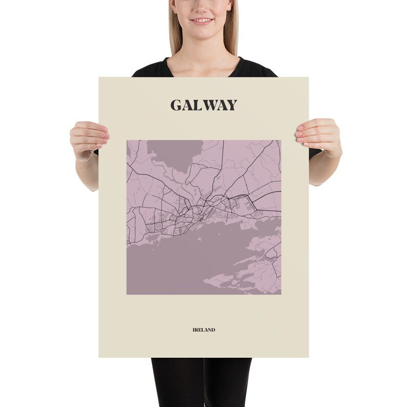 Galway Map Print // Map of Galway Print // Galway City // Galway Map ...