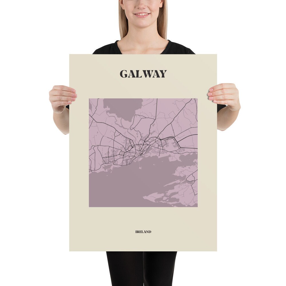 Galway Map Print // Map of Galway Print // Galway City // Galway Map ...