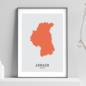 Armagh Map Print // Carte d’Armagh Print // Armagh Art Print // Armagh Map // Armagh Wall Art // Irish Gifts // Irish Wall Art