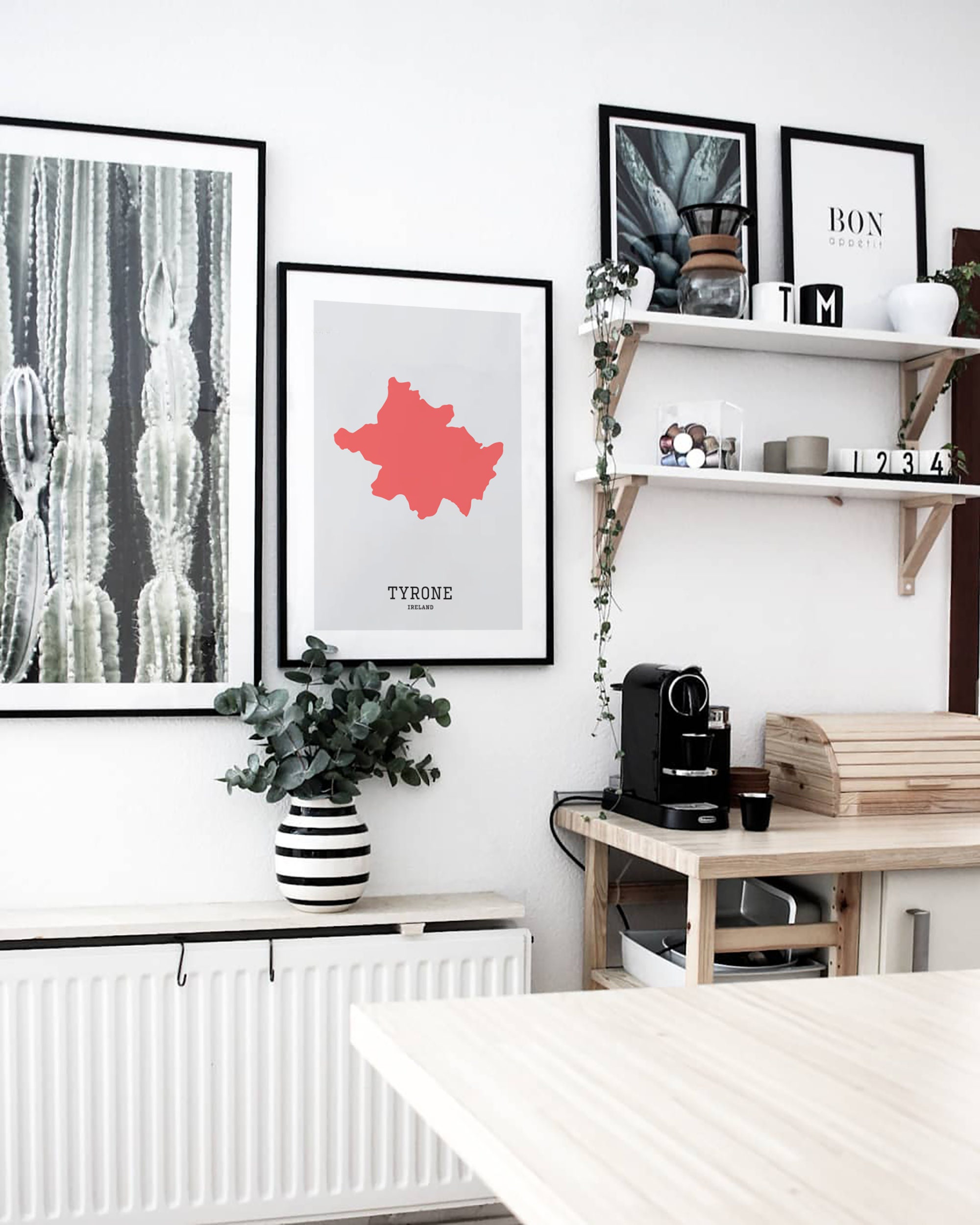 Tyrone Map Print // Map of Tyrone Print // Tyrone Art Print // Etsy